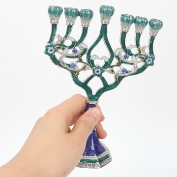 Религиозный подсвечник с металлической отделкой, еврейская подставка