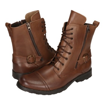 BUTY MESKIE SZTYBLETY SKÓRZANE CAŁOROCZNE MILITARNE MOTOCYKLOWE MEDARD R48