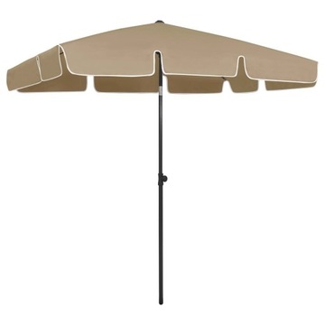 Lumarko Parasol plażowy, taupe, 200x125 cm