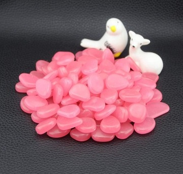 ГАЛЬКА СВЕТЯЩИЕСЯ ФЛУОРЕСЦЕНТНЫЕ ДЕКОРАТИВНЫЕ КАМНИ ДЛЯ ДОМАШНЕГО САДА РОЗОВЫЕ