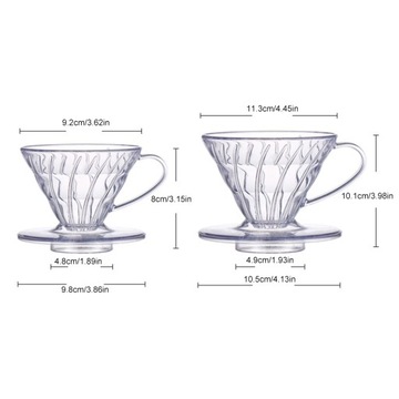 Капельный прозрачный кофейный фильтр из смолы