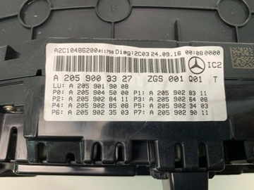 MERCEDES GLC W253 PŘÍSTROJOVÁ DESKA BUDÍKY ANGLIČAN RHD A2059003327
