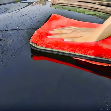 Пушистое автомобильное полотенце из микрофибры для сушки краски, 90х60 см