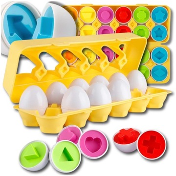 PUZZLE UKŁADANKA MONTESSORI KSZTAŁTY JAJKA SORTER