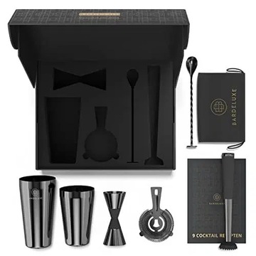 BarDeluxe Boston Shaker набор для бармена из 5 предметов - роскошный коктейльный набор