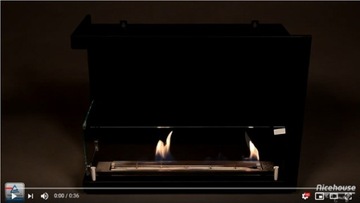 УГЛОВОЙ БИОКАМИН черный LINE-L 60см СО СТЕКЛОМ, левый