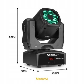 2x Głowa ruchoma PANTHER 80 6x12W LED CREE RGBW pilot+ torba