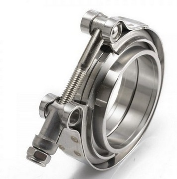 OBEJMA V BAND 2'' 51MM + FLANSZE ŁĄCZNIK TŁUMIKA WYDECHU BM SPORT