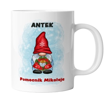 Kubek świąteczny z imieniem PREZENT MIKOŁAJKI