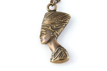 EGIPSKI WISIOREK NEFRETETE antyczne złoto ar362