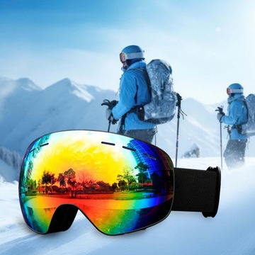 Gogle narciarskie Okulary przeciwsłoneczne Dwuwarstwowe soczewki Okulary przeciwmgielne Snowboard Style B