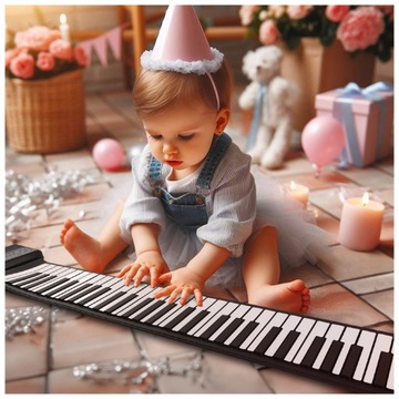 ПОКАТНАЯ РЕЗИНОВАЯ КЛАВИАТУРА ПОРТАТИВНАЯ БЕСПРОВОДНАЯ ОРГАННАЯ КЛАВИАТУРА 61 КНОПКА