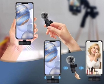 MIKROFON KRAWATOWY BEZPRZEWODOWY USB-C ANDROID