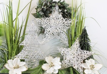 Серебряное светодиодное украшение для елки DEcodomi