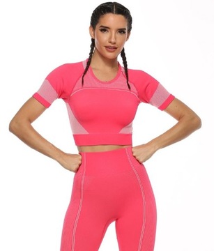 ZESTAW SPORTOWY TOP LEGGINSY BEZSZWOWE Z9601 L