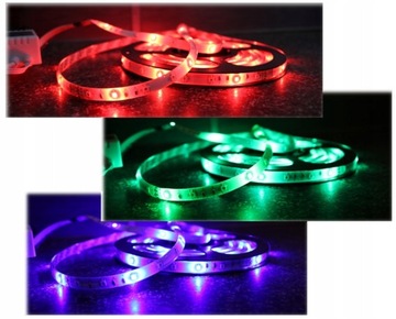 КОМПЛЕКТАЦИЯ RGB LED ЛЕНТА освещения СТЕНЫ МЕБЕЛЬ СТОЛЫ 5 МЕТРОВ