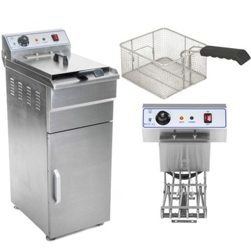 Отдельно стоящая электрофритюрница на шкафу, 400В 16л.