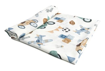 Otulacz, Kocyk Bambusowy 110x110 Retro Boys Lepre