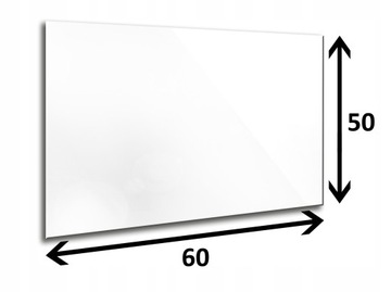 Panel szklany hartowany 60x50 biały ochronny szkło 6mm