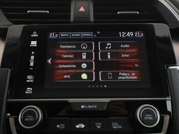 Honda Civic X Sedan 4d 1.5 VTEC Turbo 182KM 2017 Honda Civic Executive automat skóra navi kamera, zdjęcie 22