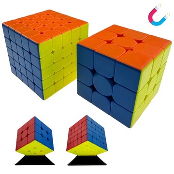 ZESTAW Kostka MAGNETYCZNA 3x3 5x5 WYREGULOWANA SZYBKA KOSTKA LOGICZNA