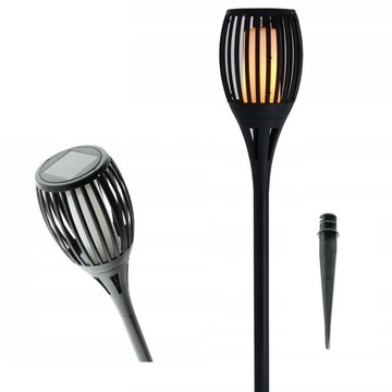 LAMPA SOLARNA OGRODOWA POCHODNIA LED OGIEŃ EFEKT
