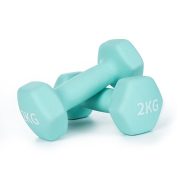 Zestaw ciężarki żeliwne hantle hantelki 2x2kg molti