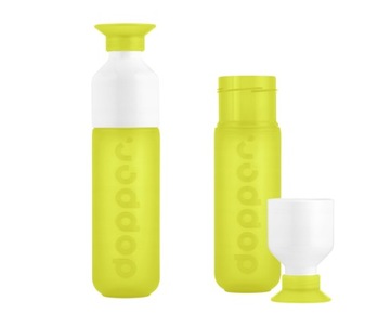 Butelka na wodę Dopper Seahorse Lime 450 ml z kubkiem