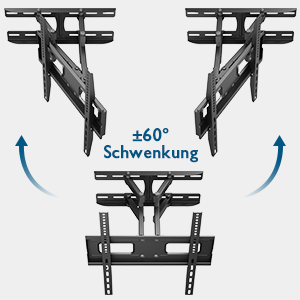 КРЕПЛЕНИЕ ДЛЯ ТВ 23-60 ПОВОРОТНОЕ, ПРОЧНАЯ КОНСТРУКЦИЯ, 45 кг