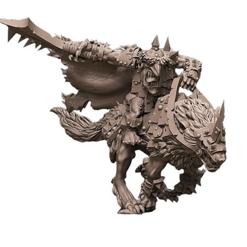 Goblin Boss Wolfrider V2 - Druk 3D - Avatars of War