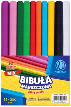 ASTRA BIBUŁA MARSZCZONA ZESTAW 10 KOLORÓW 3147