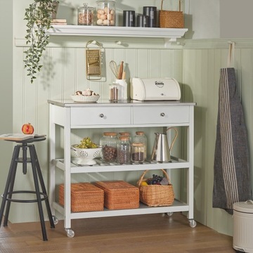 Кухонная тележка Консоль Стол Полка Лофт Полка на колесах FKW47-SCH