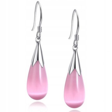 S925 Sterling Silver Opal Ear Hook Silver Earring