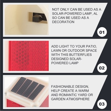 Solarna lampa ostrzegawcza ogrodowa migająca 2 szt