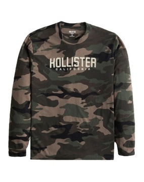 lekka bluza Hollister longsleeve moro camo L