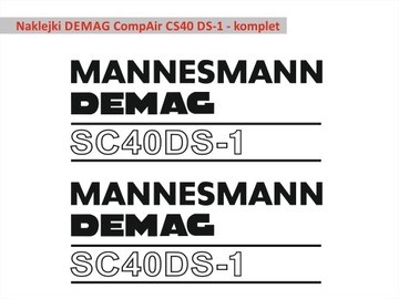 KOMPLET naklejek DEMAG CS40 DS1 naklejki