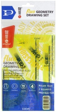 Zestaw kreślarski linijka 16cm fluorescencyjny x20