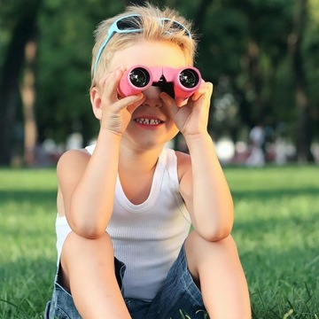 БИНОКУЛЯТОР 8Х21 ДЕНЬ СТЕКЛО ОПТИКА ДЕТСКИЙ розовый