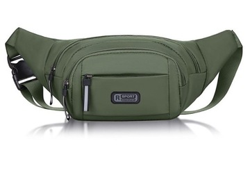 NERKA SASZETKA MĘSKA ZIELONA KHAKI POJEMNA BIODROWA NA RAMIĘ