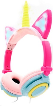 НАУШНИКИ СВЕТЯЩИЕСЯ, УШИ С ПОДСВЕТКОЙ, РОГ ЕДИНОРОГА