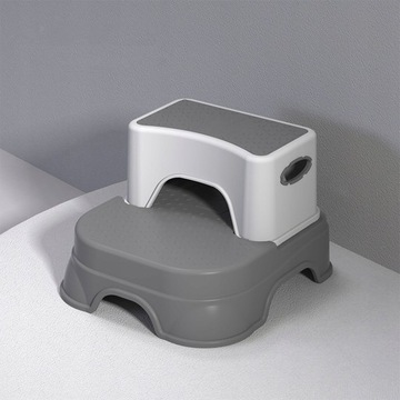 ПОДСТАВКА ДЛЯ ДВУХ СТУПЕНЕЙ, ДЕТСКАЯ, 35,5X32,5X24CM, СЕРАЯ