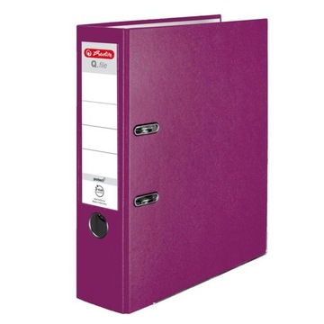 Segregator A4 Herlitz Q.file 8cm jagodowy