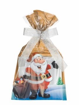 Полиэтиленовые пакеты, целлофановые пакеты ко Дню Святого Николая, ПОДАРКИ САНТЫ, 20х35, 50 с