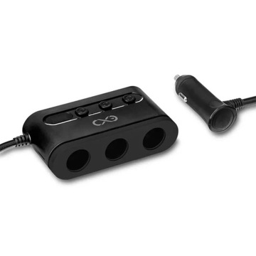 ROZDZIELACZ SAMOCHODOWY EXC SHARE PRO, 3XGZ + 1XUSB-A, 2XUSB-C