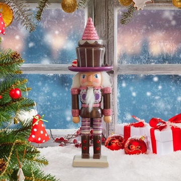 Новогоднее украшение из орехов Фигурки из орехов Деревянный щелкунчик Коричневый