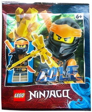 LEGO NINJAGO 892290 Figurka COLE + BROŃ SASZETKA POLYBAG, NOWE