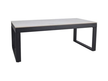 ŁAWA POLARIS BIAŁY/CZARNY 121X61 metal loft ceramika