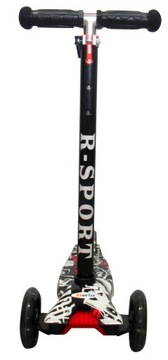 ТРЕХКОЛЕСНЫЙ БАЛАНСИРОВАННЫЙ СКУТЕР ЧЕРНЫЙ ГРАФФИТИ LED