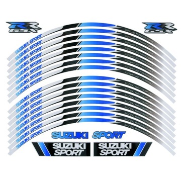 НАКЛЕЙКИ НА ДИСКИ ПОЛОСКИ КОЛЕСА YAMAHA SUZUKI APRILIA