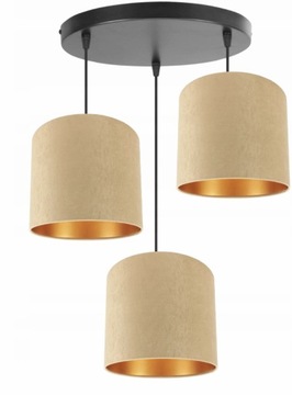 LAMPA WISZĄCA SUFITOWA ŻYRANDOL ABAŻUR WELUR LED